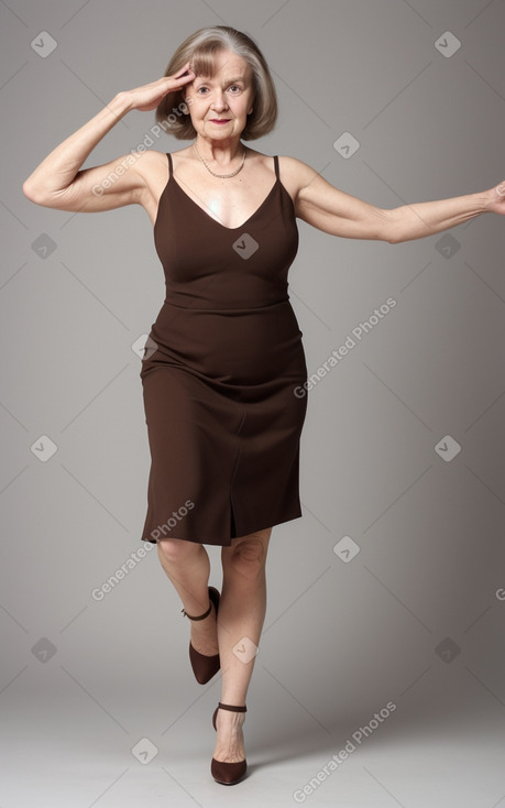 Finnish elderly female with  brown hair