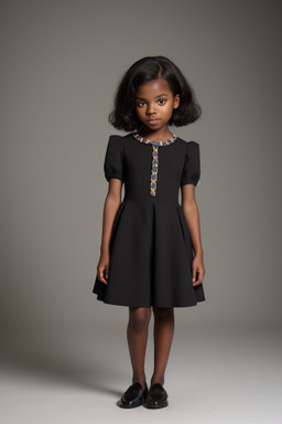 African american child girl with  black hair