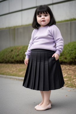 Slovenian infant girl with  black hair