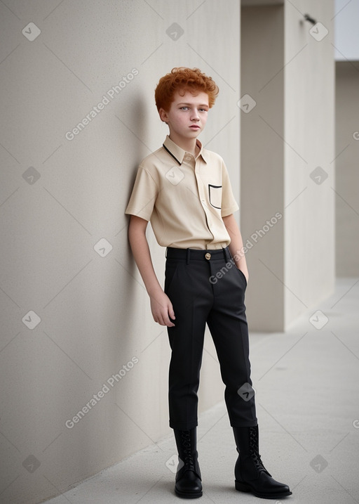 Qatari teenager boy with  ginger hair