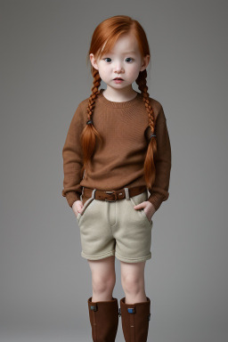 South korean infant boy with  ginger hair