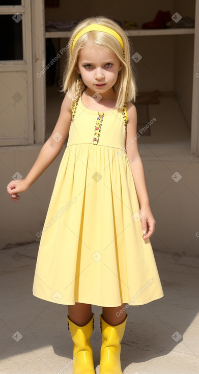 Tunisian child female with  blonde hair