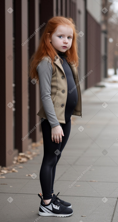 Belarusian infant girl with  ginger hair