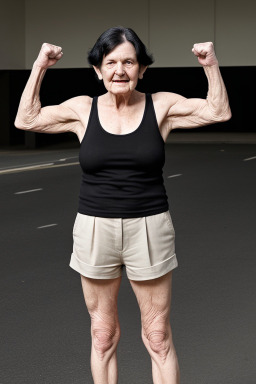 New zealand elderly female with  black hair