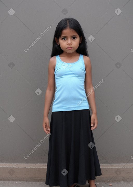 Bolivian child female with  black hair