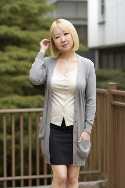 Japanese adult female with  blonde hair