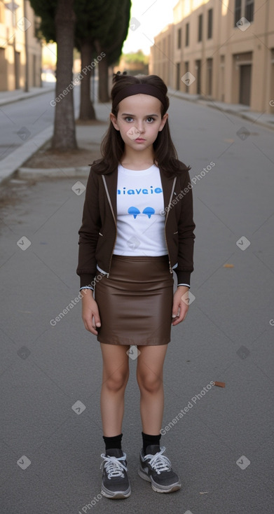 Greek child girl with  brown hair