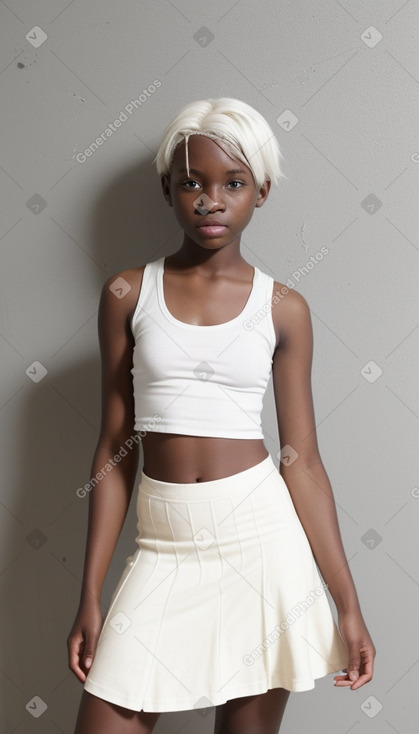 Zimbabwean teenager girl with  white hair