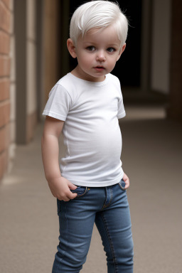 Italian infant boy with  white hair