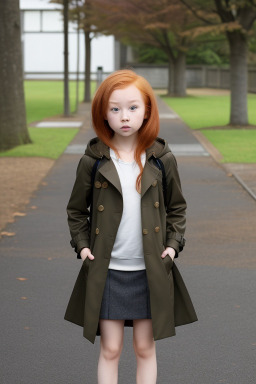 Japanese child female with  ginger hair