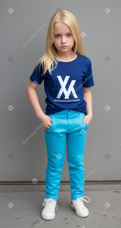 German child female with  blonde hair