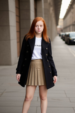 Argentine teenager girl with  ginger hair