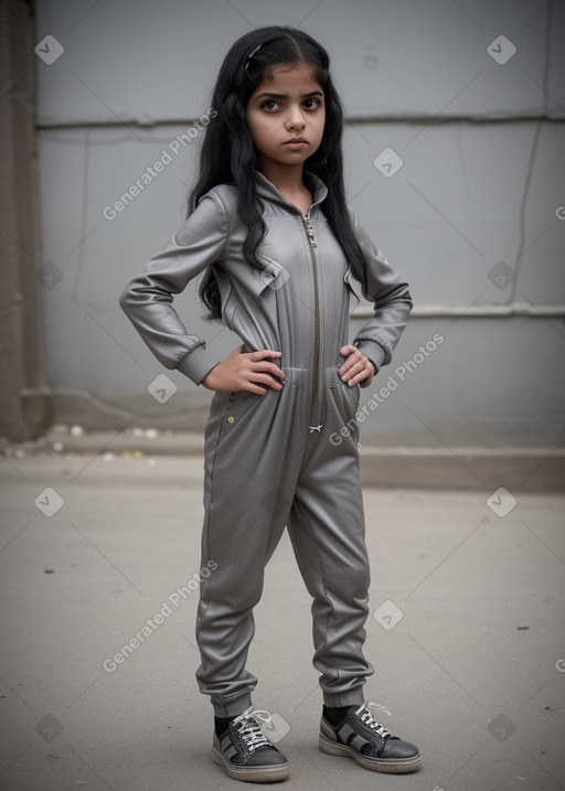 Egyptian child girl with  gray hair