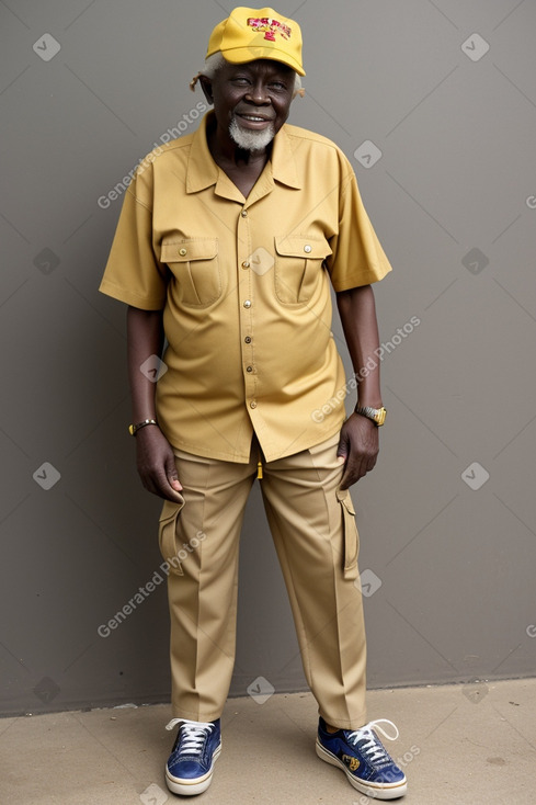 Ghanaian elderly male with  blonde hair