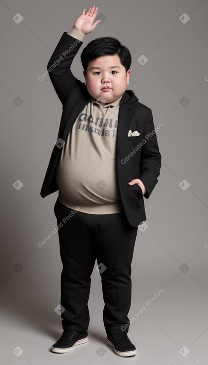 Chinese child boy with  black hair