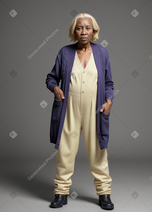 Senegalese elderly non-binary with  blonde hair