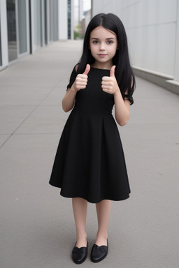 Canadian child girl with  black hair