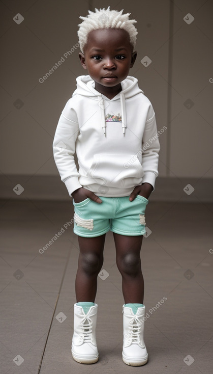 Togolese infant boy with  white hair