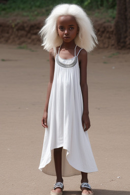 Ethiopian child girl with  white hair