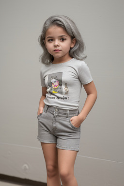 Spanish child female with  gray hair