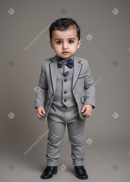 Azerbaijani infant boy with  gray hair