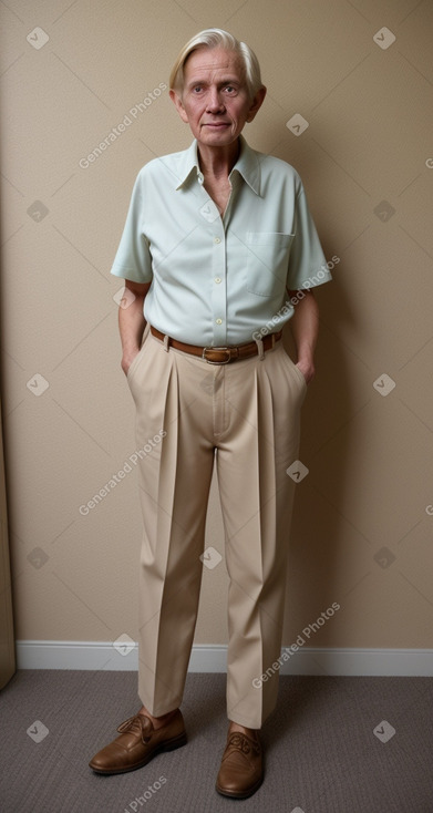 Elderly non-binary with  blonde hair