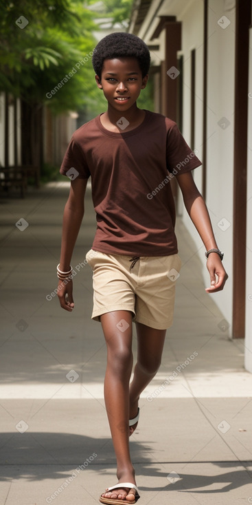 Teenager boy with  brown hair