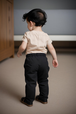 Czech infant boy with  black hair