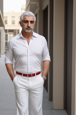 Armenian middle-aged male with  white hair