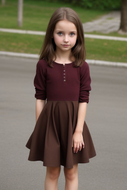 Slovenian child girl with  brown hair