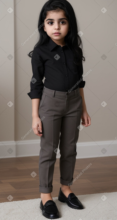 Arab infant girl with  black hair