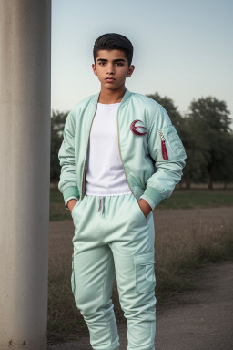 Qatari teenager boy with  white hair