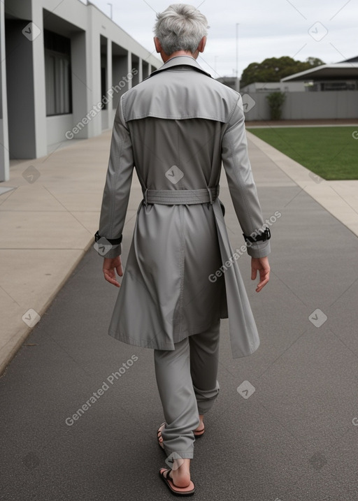 Australian teenager boy with  gray hair