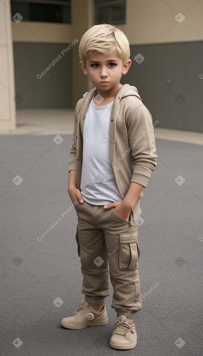 Jordanian child boy with  blonde hair