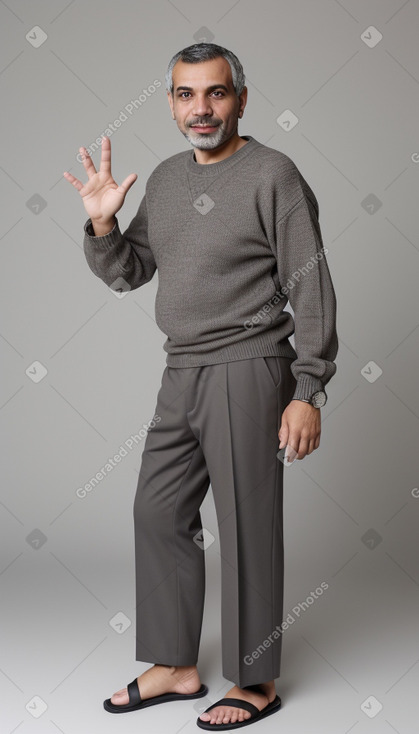 Libyan middle-aged male with  gray hair