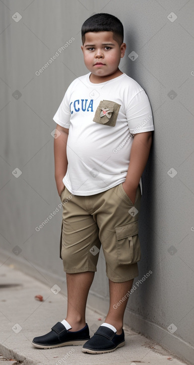 Cuban child boy with  white hair