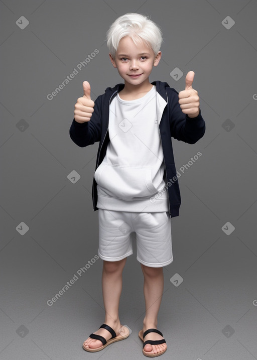 Croatian child boy with  white hair