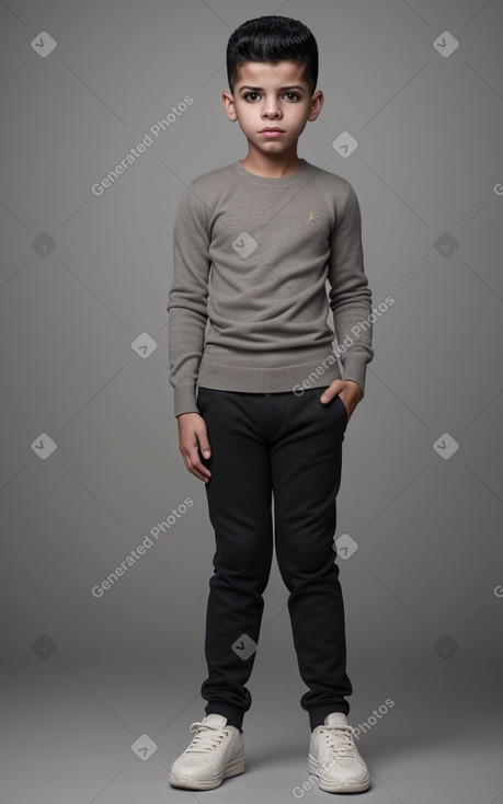 Venezuelan child boy with  gray hair