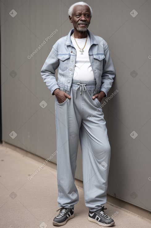 Togolese elderly male with  gray hair