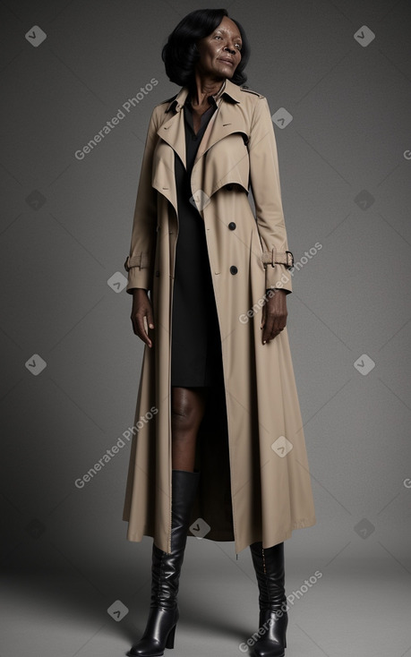 Togolese elderly female with  black hair