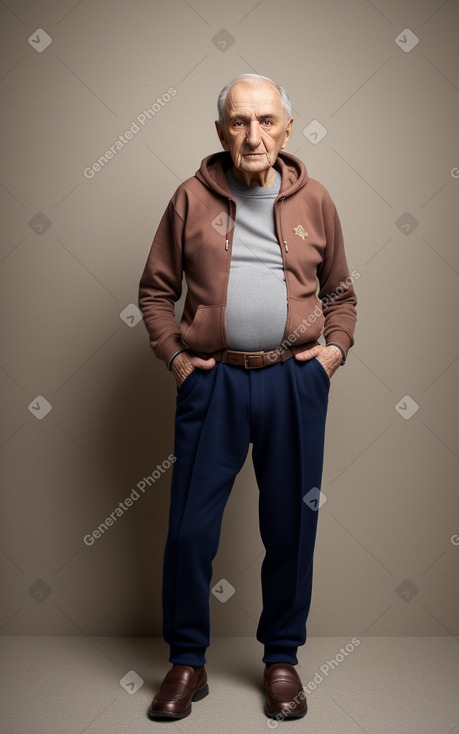 Serbian elderly male with  brown hair