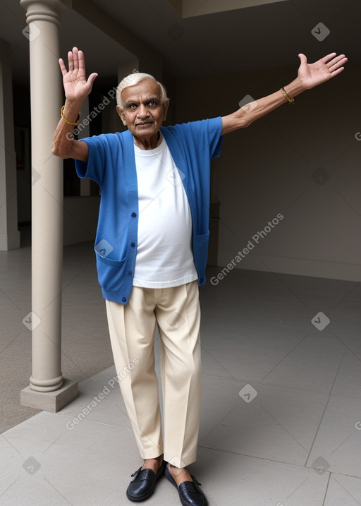 Indian elderly male with  blonde hair