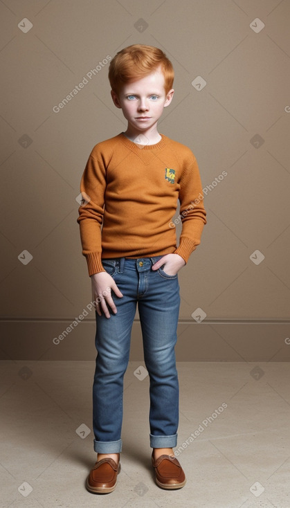 Brazilian child boy with  ginger hair