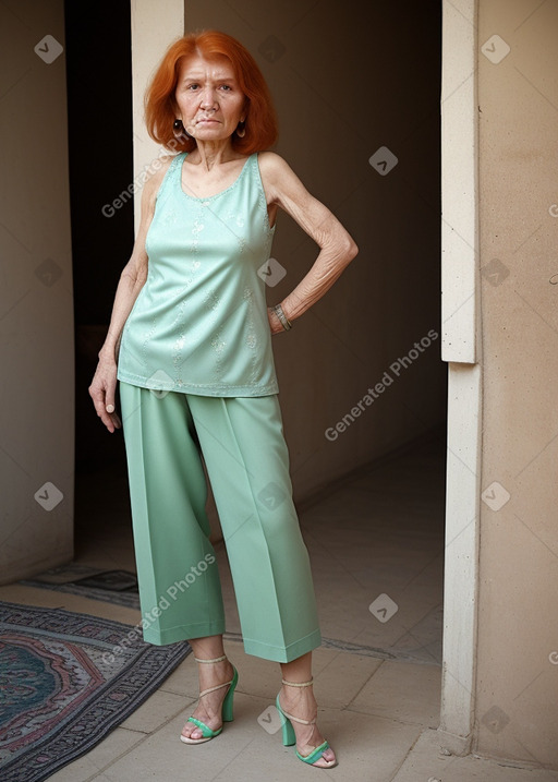 Uzbek elderly female with  ginger hair