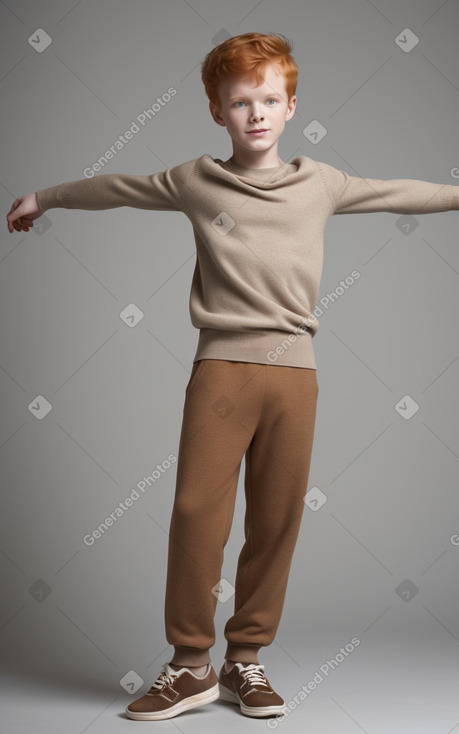 Slovenian child boy with  ginger hair