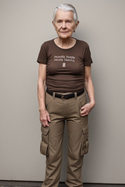 Danish elderly female with  brown hair