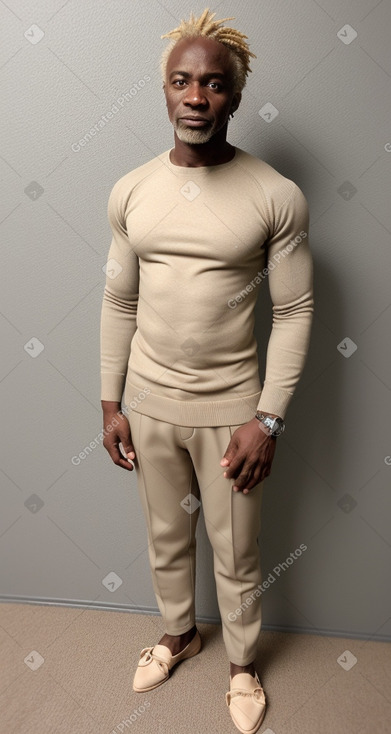 Nigerian 45 years male with  blonde hair