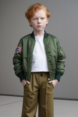 Norwegian child boy with  ginger hair