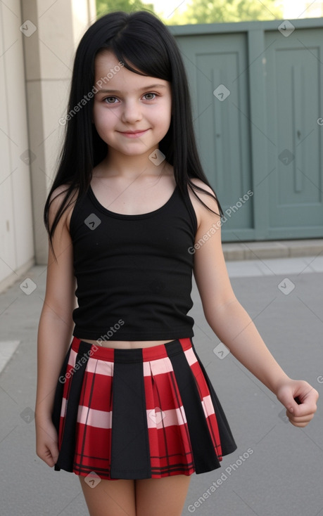 Hungarian child girl with  black hair