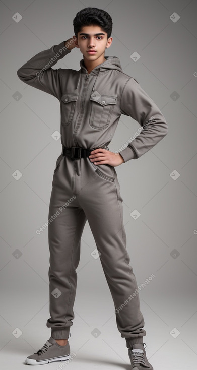 Kuwaiti teenager boy with  gray hair